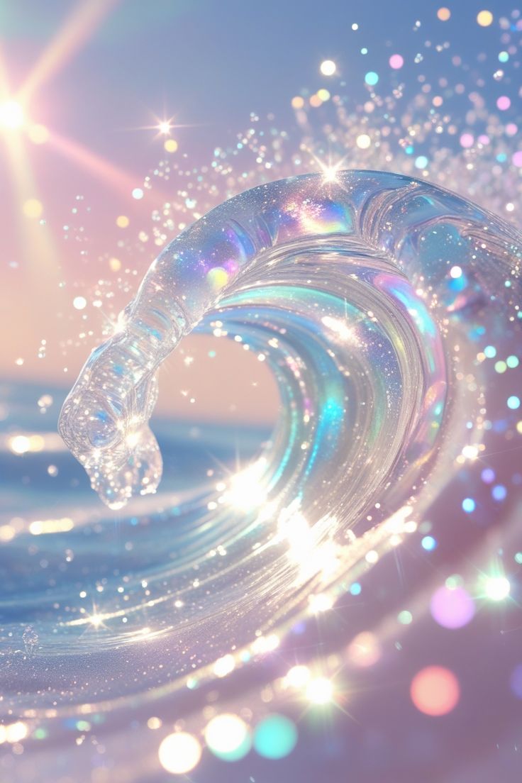 Magical ocean wave representing the physical idea of resonance that underlies frequency tuning