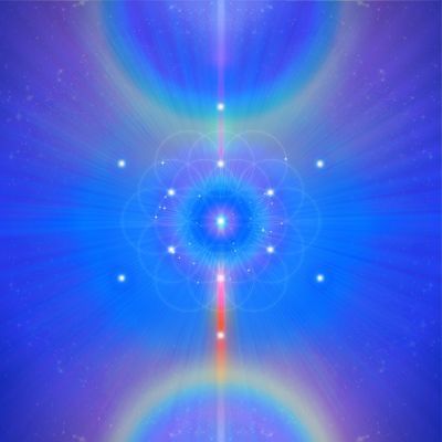 Abstract wave imagery representing the discrete vibrational modes of a vibrating string